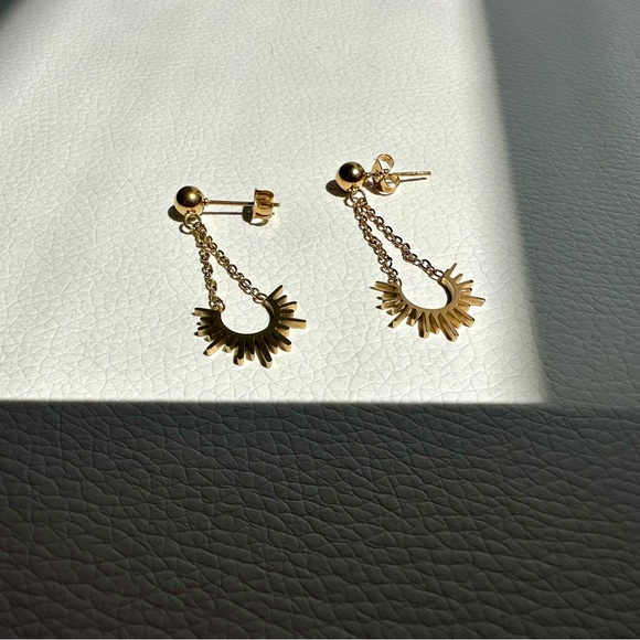 Sun tassel dangle earrings - Picture 3 of 8